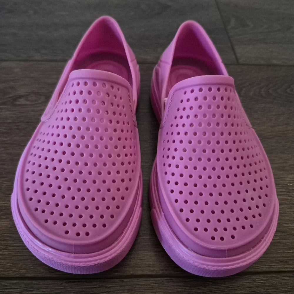 NEW Crocs Pink Citilane Roka Slip On Shoes Kids Sz C8